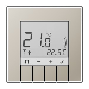 Jung LS Regulator temperatury 230V z wyświetlaczem - Standardowy - Stal nierdzewna - TRDES231