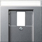 Gira Osłona gniazda głośnikowego i USB z polem opisowym System 55 kolor aluminium 087626