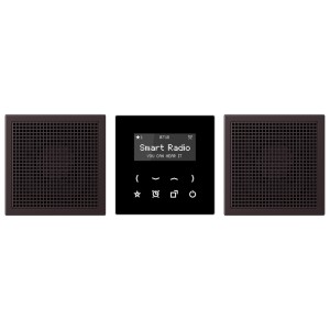 Jung Zestaw Stereo: Smart Radio (Czarne) + 2 Głośniki (Ciemne aluminium) - RADAL2928D