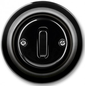 ABB Decento Porcelanowy przycisk dzwonkowy zwierny czarny
