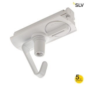 SLV Adapter do szyny 1-fazowej, z hakiem, biały - 143171