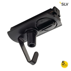 SLV Adapter do szyny 1-fazowej, z hakiem, czarny - 143170