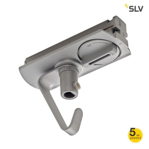 SLV Adapter do szyny 1-fazowej, z hakiem, srebrnoszary - 143172