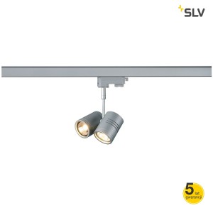 SLV Lampa BIMA II, srebrnoszary, 2 x GU10, max. 2 x 50W do systemu 3-fazowego - 152232