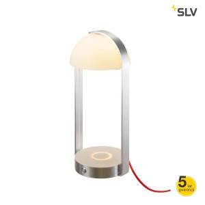 Spotline Lampa biurkowa BRENDA, LED, biały/srebrna, ładowanie bezprzewodowe - 146111