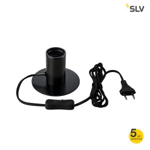 SLV Lampa biurkowa FITU TL, wewnętrzna, kolor czarny, E27, max. 10W - 1001676