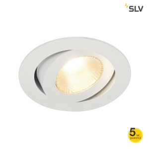 SLV Lampa CONTONE ruchoma, okrągła, biały, 13W LED, 2000/3000K - 161271