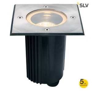 SLV Lampa DASAR 80 QPAR51 kwadratowa, stal nierdzewna 316, max. 35W, IP67 - 229324