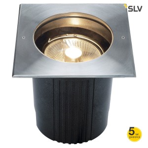 SLV Lampa DASAR ES111 kwadratowa, stal nierdzewna 316, max. 75W, IP67 - 229234