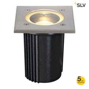 SLV Lampa DASAR EXACT GU10 kwadratowa, stal nierdzewna 316, max. 35W, IP67 - 228434