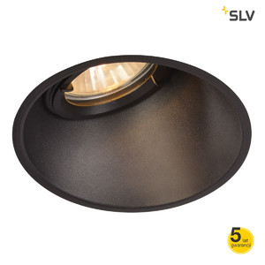 SLV Lampa HORN-A GU10, stal, 1 x GU10, max. 50W, czarna matowa - 113150