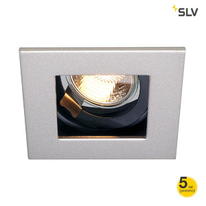 Spotline Lampa INDI REC 1S kwadratowa, srebrno-szara/czarny, GU10, max. 50W, ruchoma - 112474