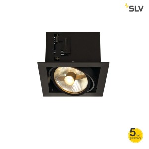 SLV Lampa KADUX 1 ES111 kwadratowa, czarna matowa max. 50W - 115540