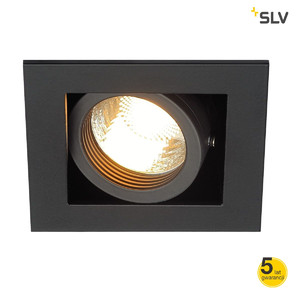 SLV Lampa KADUX 1 GU10 kwadratowa, czarna matowa max. 50W - 115510