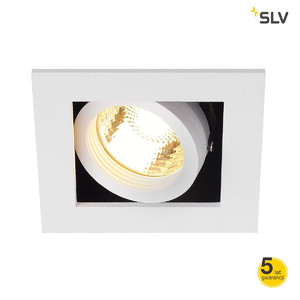 SLV Lampa KADUX 1 GU10 kwadratowa, matowo biała, max. 50W - 115511