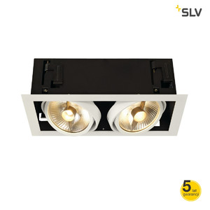 SLV Lampa KADUX 2 ES111 kwadratowa, matowo biała, max. 2 x 50W - 115551