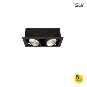 SLV Lampa KADUX LED DL SET XL, kwadratowa, czarna matowa 2 x 24W, 30°, 3000K - 115740