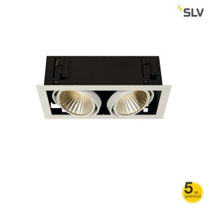 SLV Lampa KADUX LED DL SET XL, kwadratowa, matowo biała, 2 x 24W, 30°, 3000K - 115741