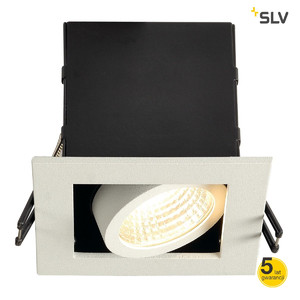 SLV Lampa KADUX LED DL SET, kwadratowa, biała matowa, 9W, 38°, 3000K - 115701
