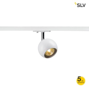 SLV Lampa LIGHT EYE 1 GU10 SPOT, biały/chrom, GU10, max. 50W - 144011