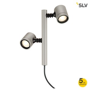 SLV Lampa NEW MYRA 2, srebrnoszary, 2 x GU10, max. 2 x 4W, IP44 - 233184