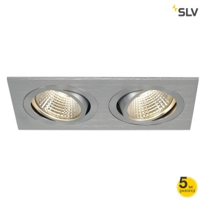 SLV Lampa NEW TRIA 2 DL SQUARE SET, aluminium 2 x 6W, 38°, 3000K - 113926