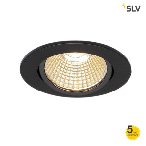 SLV Lampa NEW TRIA 68 LED DL ROUND SET, czarna matowa 9W, 38°, 3000K - 114380