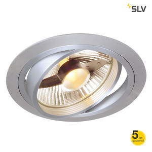 SLV Lampa NEW TRIA ES111 ROUND, aluminium, GU10, max. 75W - 111380