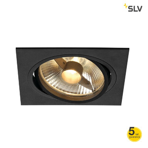 SLV Lampa NEW TRIA ES111 SQUARE, czarny, GU10, max. 75W - 113830