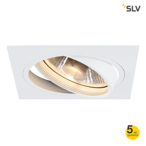 SLV Lampa NEW TRIA ES111 SQUARE, matowo biała, max. 75W - 113541