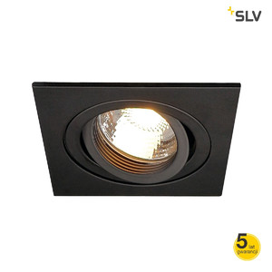SLV Lampa NEW TRIA I GU10 kwadratowa, czarna matowa max. 50W - 111720