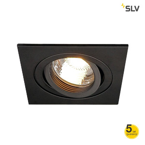 SLV Lampa NEW TRIA I GU10 kwadratowa, czarna matowa max. 50W - 113491