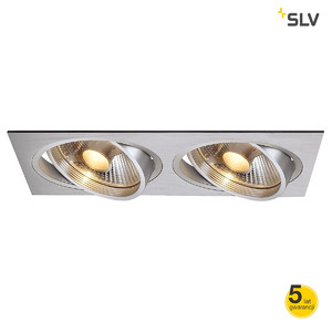 SLV Lampa NEW TRIA II ES111 prostokątna, aluminium, GU10, max. 2 x 75W - 111382