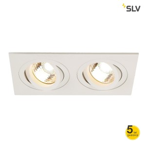 SLV Lampa NEW TRIA II GU10 prostokątna, matowo biała, max. 2 x 50W - 113512
