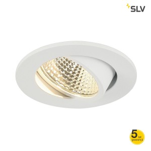 SLV Lampa NEW TRIA LED 3W DL ROUND SET, matowo biała, 38°, 3000K - 113951