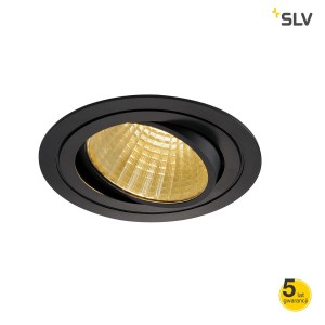 SLV Lampa NEW TRIA LED DL ROUND SET, czarna matowa 25W, 30°, 2700K - 114260