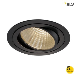 SLV Lampa NEW TRIA LED DL ROUND SET, czarna matowa 25W, 30°, 3000K - 114270