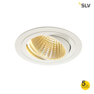 SLV Lampa NEW TRIA LED DL ROUND SET, matowo biała, 25W, 30°, 2700K - 114261