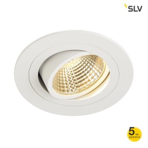 SLV Lampa NEW TRIA LED DL ROUND SET, matowo biała, 6W, 38°, 2700K - 113871