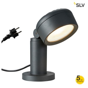 SLV Lampa podłogowa ESKINA 30 POLE, zewnętrzna, kolor antracyt, IP65, ściemniana - 1002906