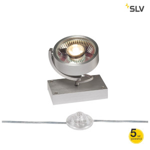 Spotline Lampa podłogowa KALU QPAR111 1 FLOOR, srebrnoszary, max. 75W - 1000724