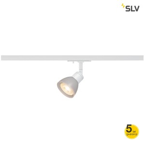 SLV Lampa PURIA SPOT, biały, GU10, max. 50W do szyny 1-fazowej - 143451