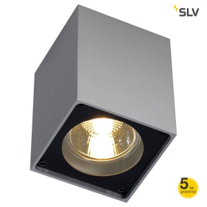 SLV Lampa sufitowa ALTRA DICE CL-1, kwadratowa, srebrnoszary/czarny, GU10, max. 35W - 151514