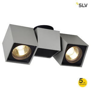 SLV Lampa sufitowa ALTRA DICE SPOT 2, srebrnoszary/czarny, 2 x GU10, max. 2 x 50W - 151534