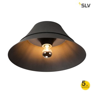 SLV Lampa sufitowa BATO 45 E27, czarny - 1000443