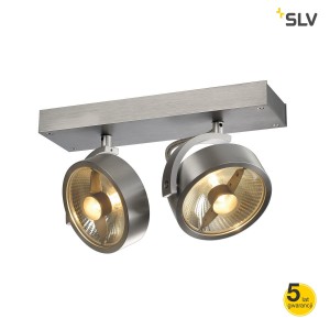 SLV Lampa sufitowa KALU 2 QPAR, aluminium 2 x ES111, max. 2 x 75W - 147316