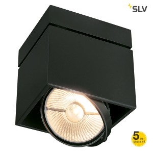 SLV Lampa sufitowa KARDAMOD SURFACE SQUARE ES111SINGLE, kwadratowa, czarny - 117100