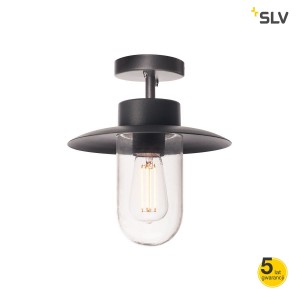 SLV Lampa sufitowa MOLAT E27, antracyt, max. 60W, IP44 - 1000823