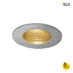SLV Lampa sufitowa PATTA-F do wbudowania, okrągła, aluminium, 9W, 38°, 3000K - 114426