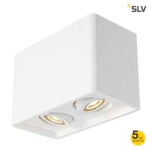 Spotline Lampa sufitowa PLASTRA BOX 2, kwadratowa, gipsowa, 2 x GU10, max. 2 x 35W - 148052